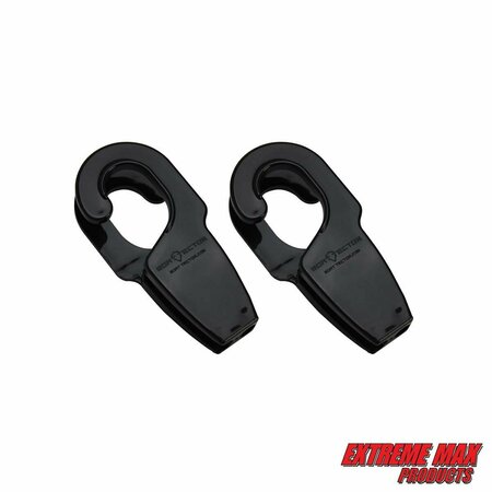 EXTREME MAX Extreme Max 3005.5014 BoatTector Boat Rail Fender Hangers, Value 2-Pack - 1.25", Black 3005.5014